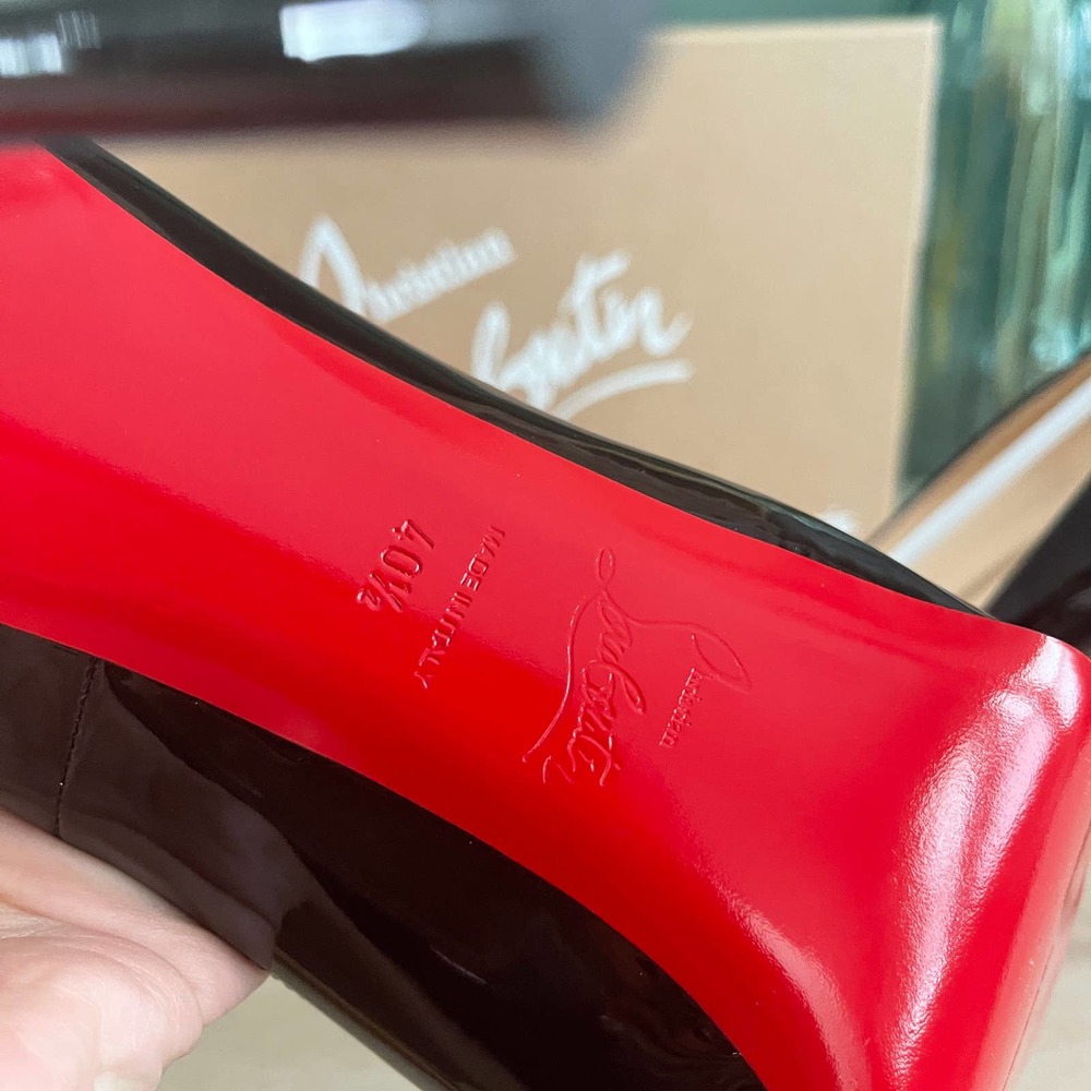 Christian Louboutin Very Prive Patent Black 40.5 - Picture 8 of 11